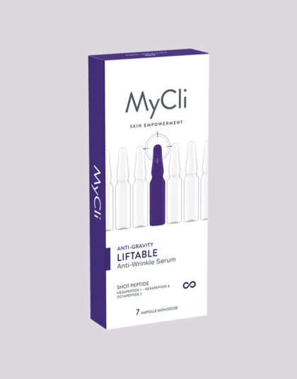 Grafica 3D dell'astuccio chiuso di Liftable Shot Peptide Anti-Wrinkle Serum 7 ampolle